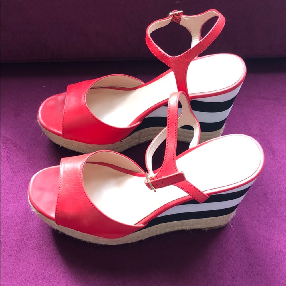 ✨ kate spade deanne striped wedges